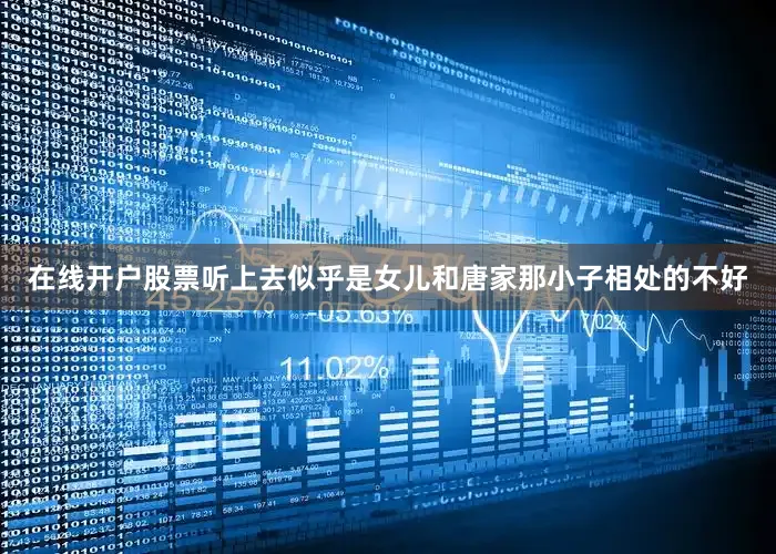 在线开户股票听上去似乎是女儿和唐家那小子相处的不好